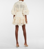 Zimmermann - Pompom broderie anglaise ramie minidress