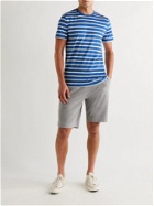 SUNSPEL - Striped Cotton-Jersey T-Shirt - Blue