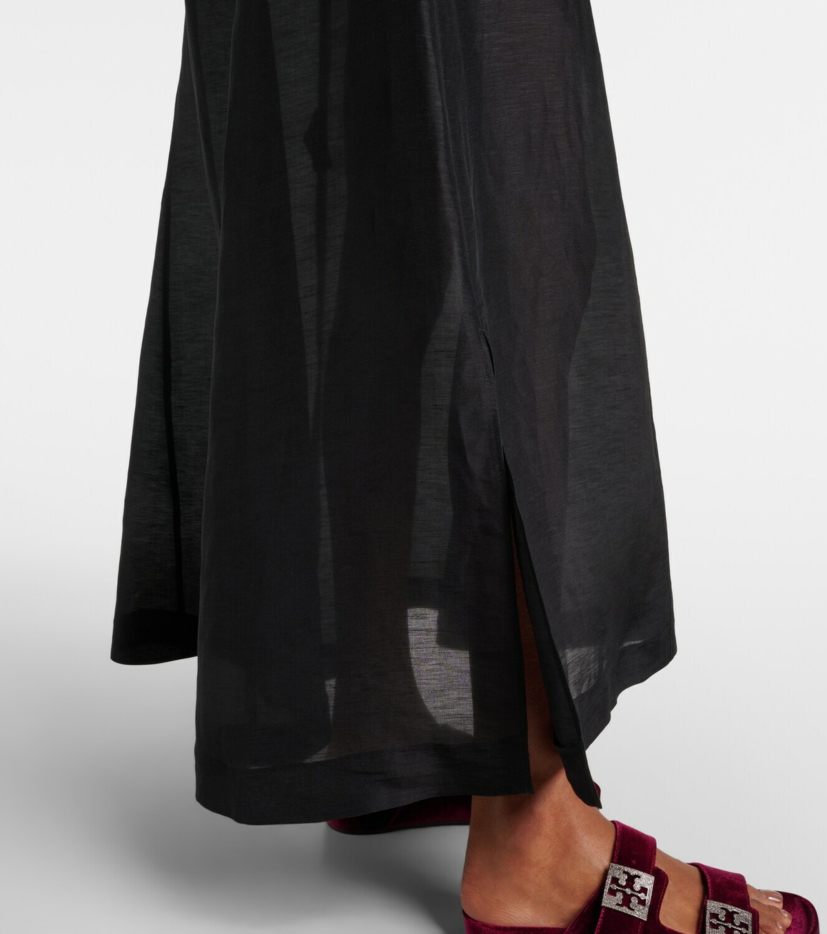 Tory Burch Pleated linen and silk kaftan