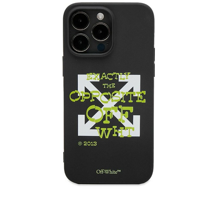 Photo: Off-White Men's The Opposite Arrow Iphone 14 Pro Max Case in Black 