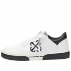Off-White Men's Vulcanzied Canvas Sneakers in White/Black
