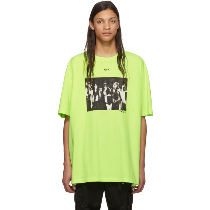 Photo: Off-White Green Spray Paint T-Shirt