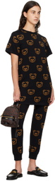 Moschino Brown All-Over Logo Backpack