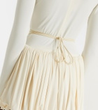 Alaïa Gathered jersey minidress