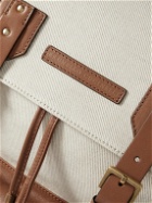 Brunello Cucinelli - Cotton and Linen-Blend Twill and Leather Backpack