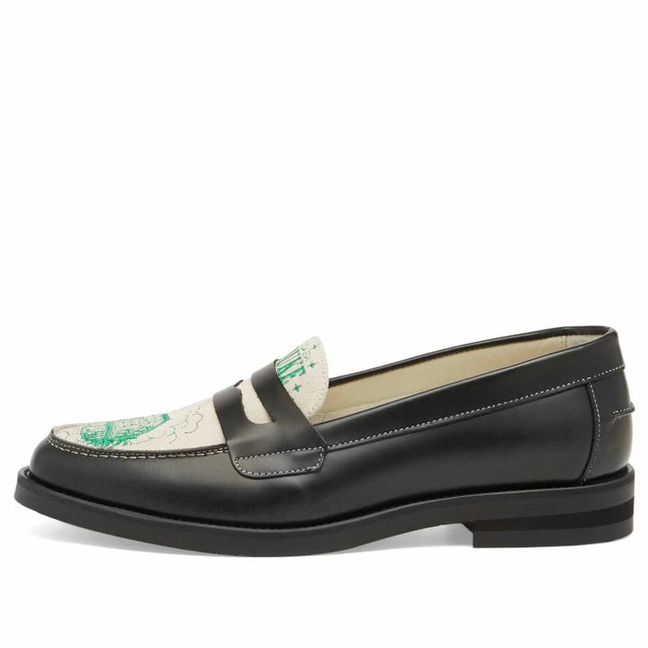 Photo: Duke + Dexter Women's Wilde Duke Hotel Penny Loafer in Multi