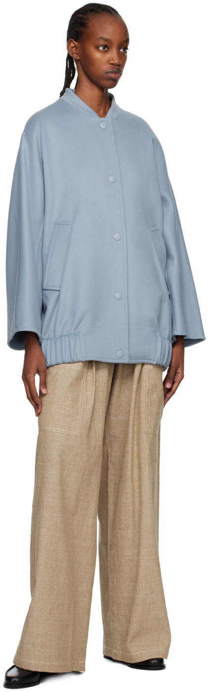 Max Mara Blue Estonia Bomber Jacket Max Mara