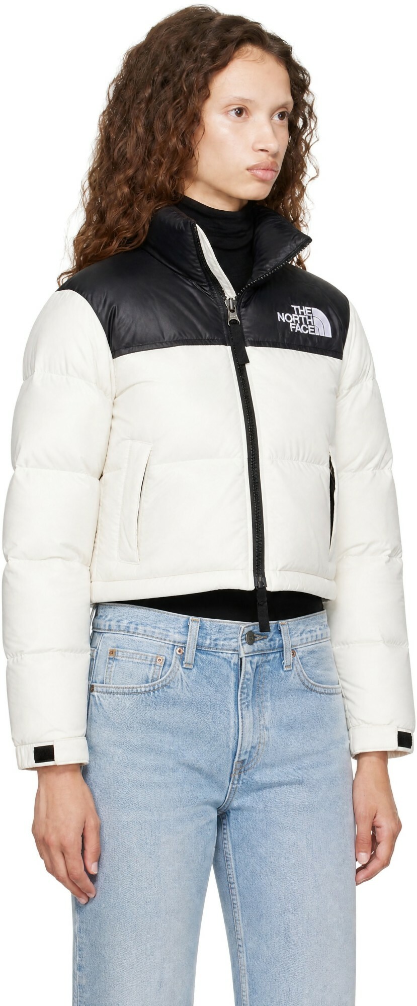 The North Face White Nuptse Short Down Jacket