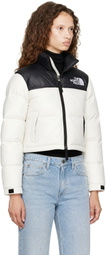 The North Face White Nuptse Short Down Jacket