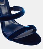 Rene Caovilla Cleo 105 velvet sandals