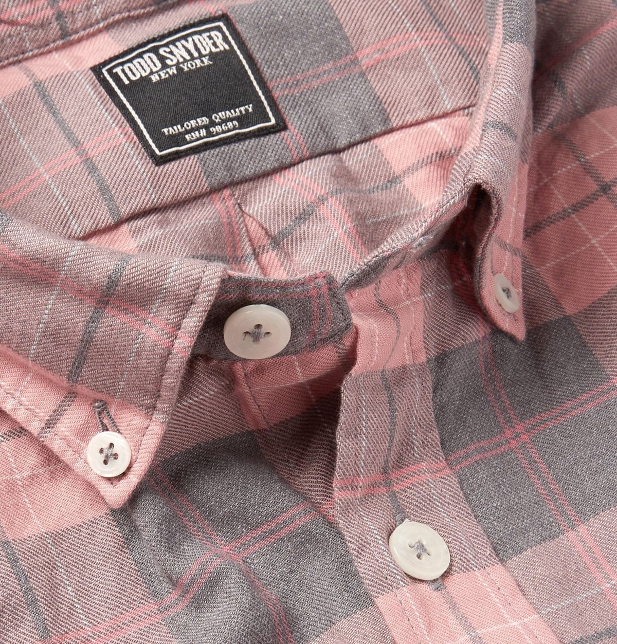 Todd Snyder - Button-Down Collar Checked Cotton-Flannel Shirt - Pink