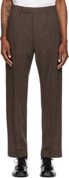Paul Smith Brown Crepe Viscose-Wool Trousers