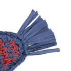 Damson Madder Women's Raffia Fish Bag Charm in Multi 