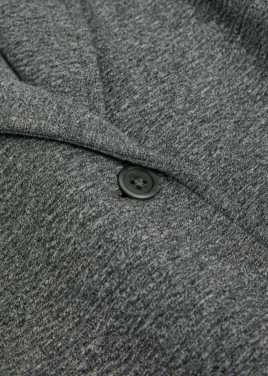 Eileen Fisher Notch Textured Cotton-blend Jacket Grey