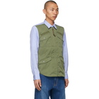 Junya Watanabe Blue and Khaki Paneled Shirt