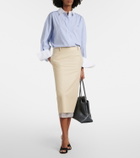 The Attico Cotton-blend pencil skirt