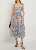 Zimmermann Awaken Picnic Floral-print Linen Midi Dress Multicoloured 1