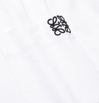 Loewe - Logo-Embroidered Cotton-Jersey T-Shirt - White