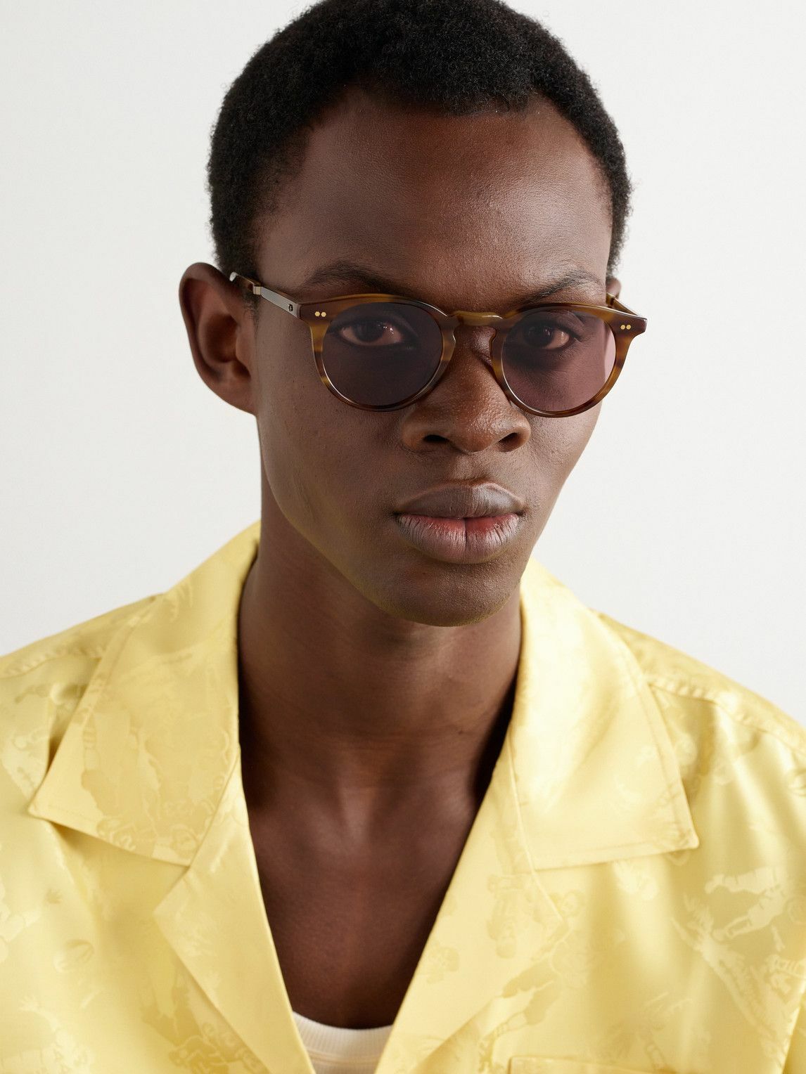 Mr Leight - Luckman S Round-Frame Tortoiseshell Acetate and Gold-Tone Sunglasses