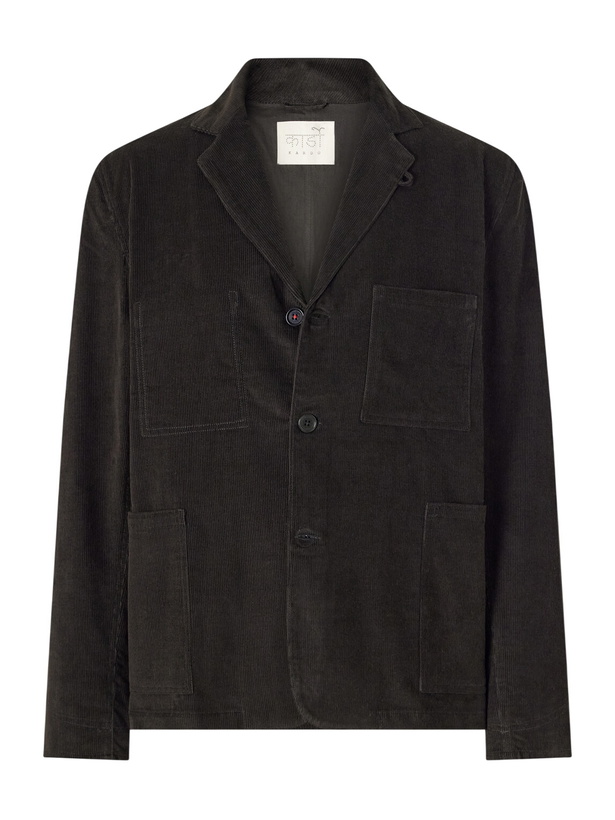 Photo: Kardo - Somesh Cotton-Corduroy Suit Jacket - Green