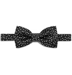 Paul Smith - Pre-Tied Star Embroidered Silk Bow Tie - Men - Black