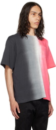 sacai Gray & Pink Tie-Dye T-Shirt