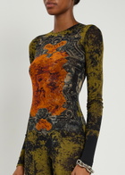 Jean Paul Gaultier Printed Mesh Catsuit Multicoloured