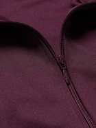 Needles - Logo-Embroidered Webbing-Trimmed Tech-Jersey Track Jacket - Burgundy