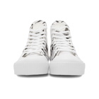 McQ Alexander McQueen White and Black Plimsoll Platform High Sneakers