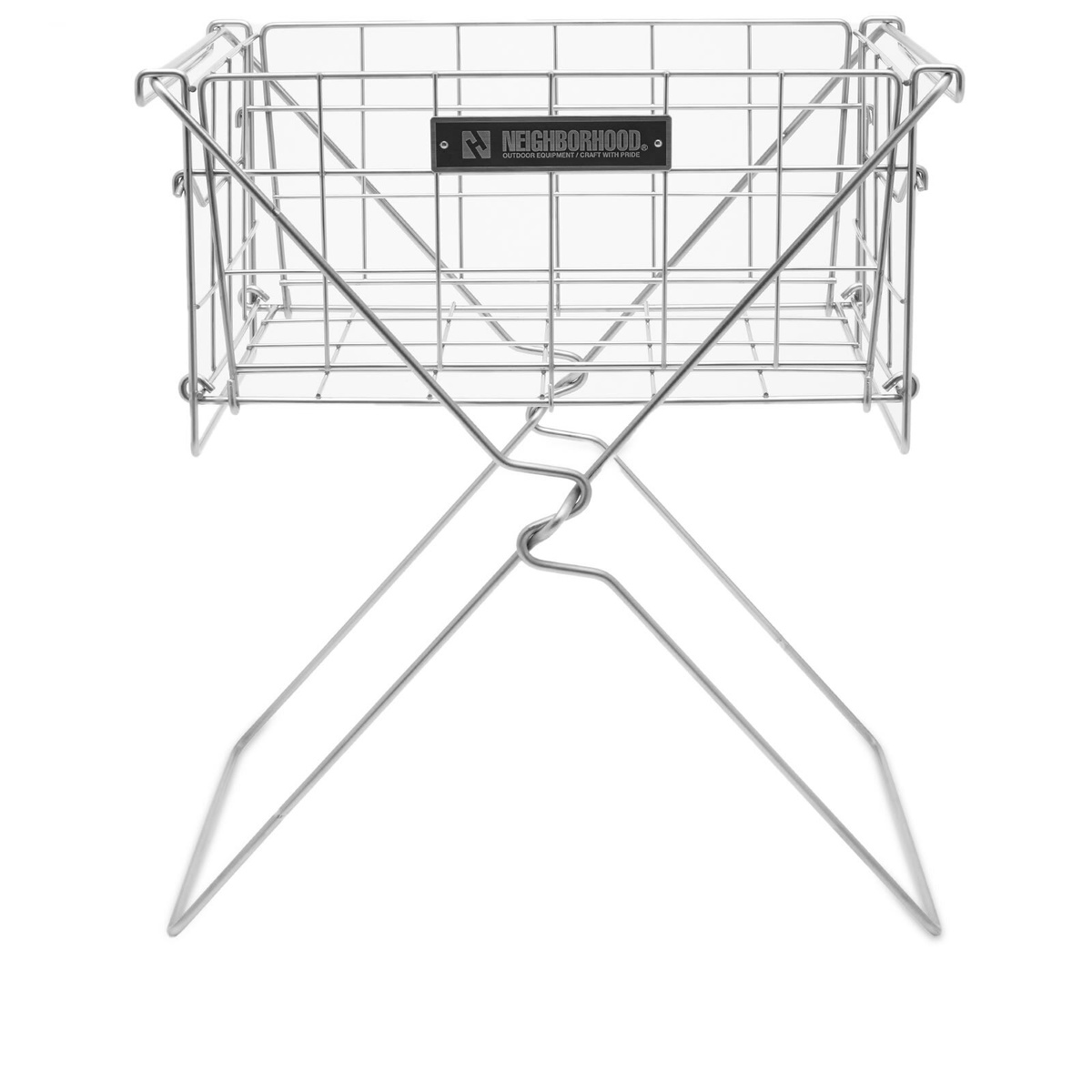 Neighborhood Men's Folding Basket & Stand Set in Silver