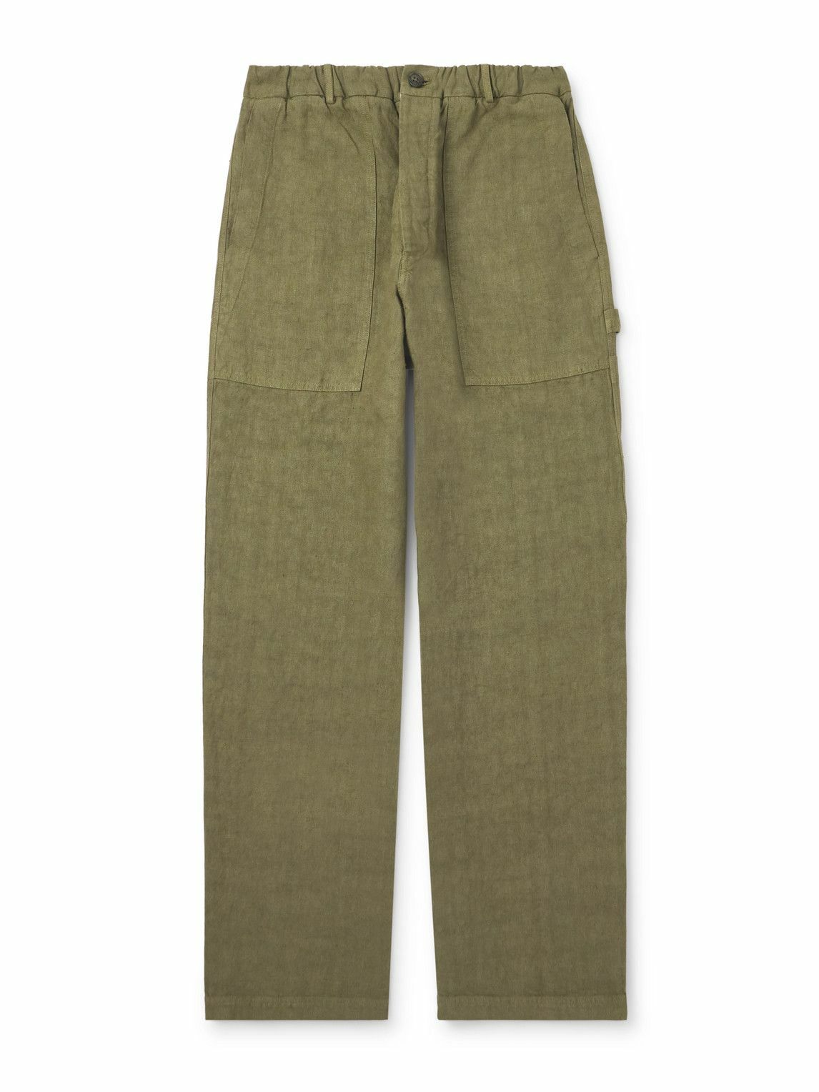Federico Curradi - Wide-Leg Linen Trousers - Green