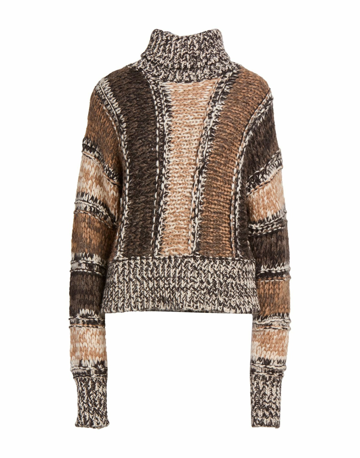 Roberto Collina Womens Turtleneck in Camel