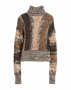 Roberto Collina Womens Turtleneck in Camel