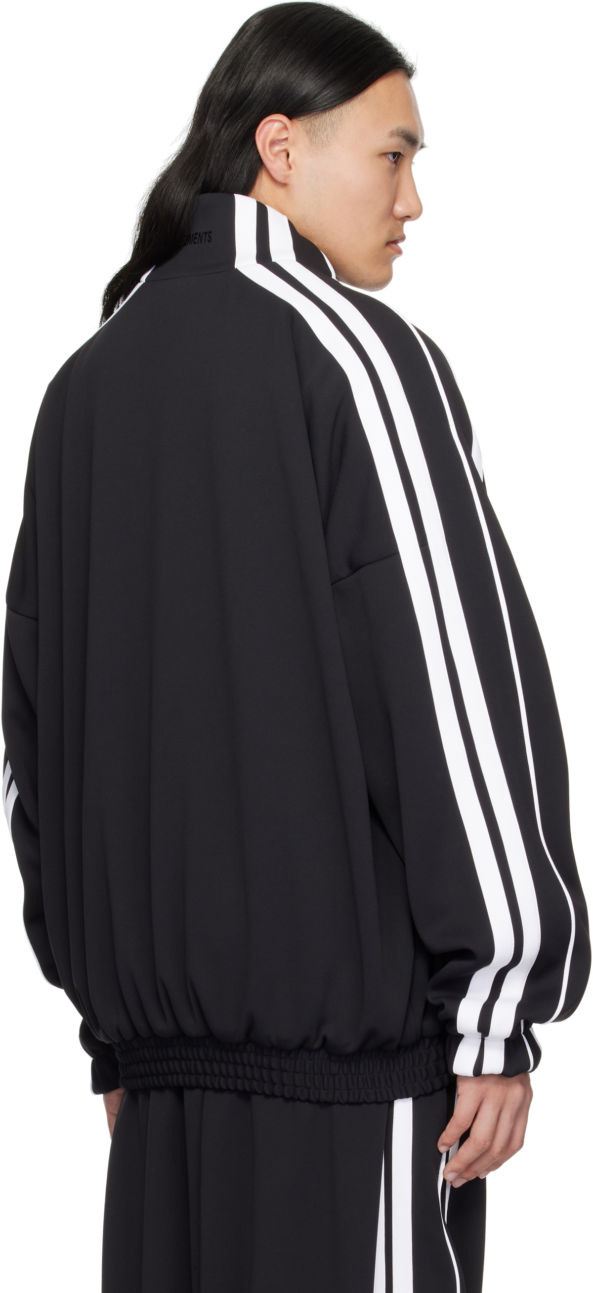 VETEMENTS Black & White Oval Logo Gym Jacket Vetements