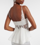 Self-Portrait Lace-trimmed georgette and satin gown