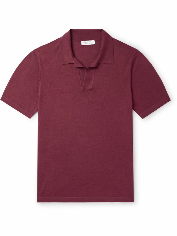 Photo: Gabriela Hearst - Stendhal Cashmere Polo Shirt - Burgundy
