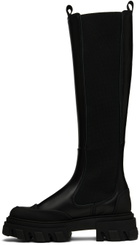 GANNI Black Cleated Chelsea Boots
