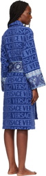Versace Blue 'I Heart Baroque' Bathrobe