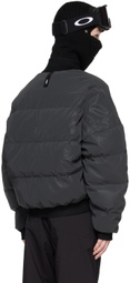Templa Black Reflective Down Bomber Jacket