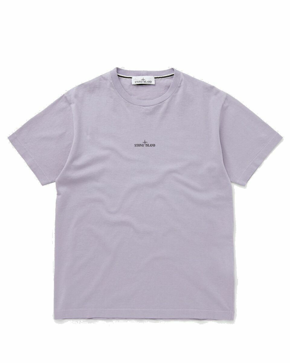 Photo: Stone Island Tee Cotton Jersey, 'stamp Two' Print, Garment Dyed Purple - Mens - Shortsleeves