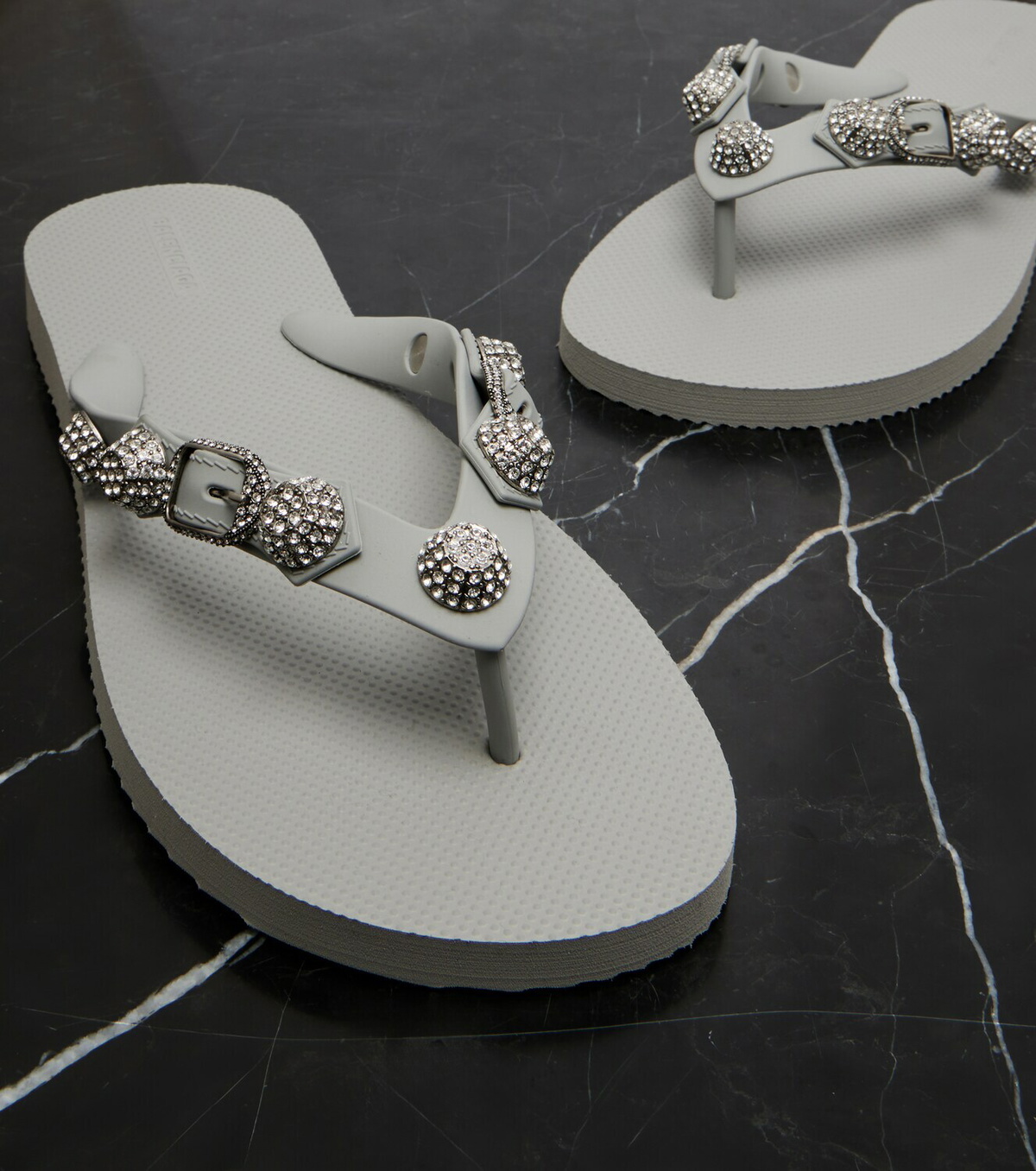 Balenciaga Cagole embellished thong sandals