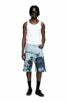 Diesel Denim shorts with faded print - Shorts - Unisex - Blue