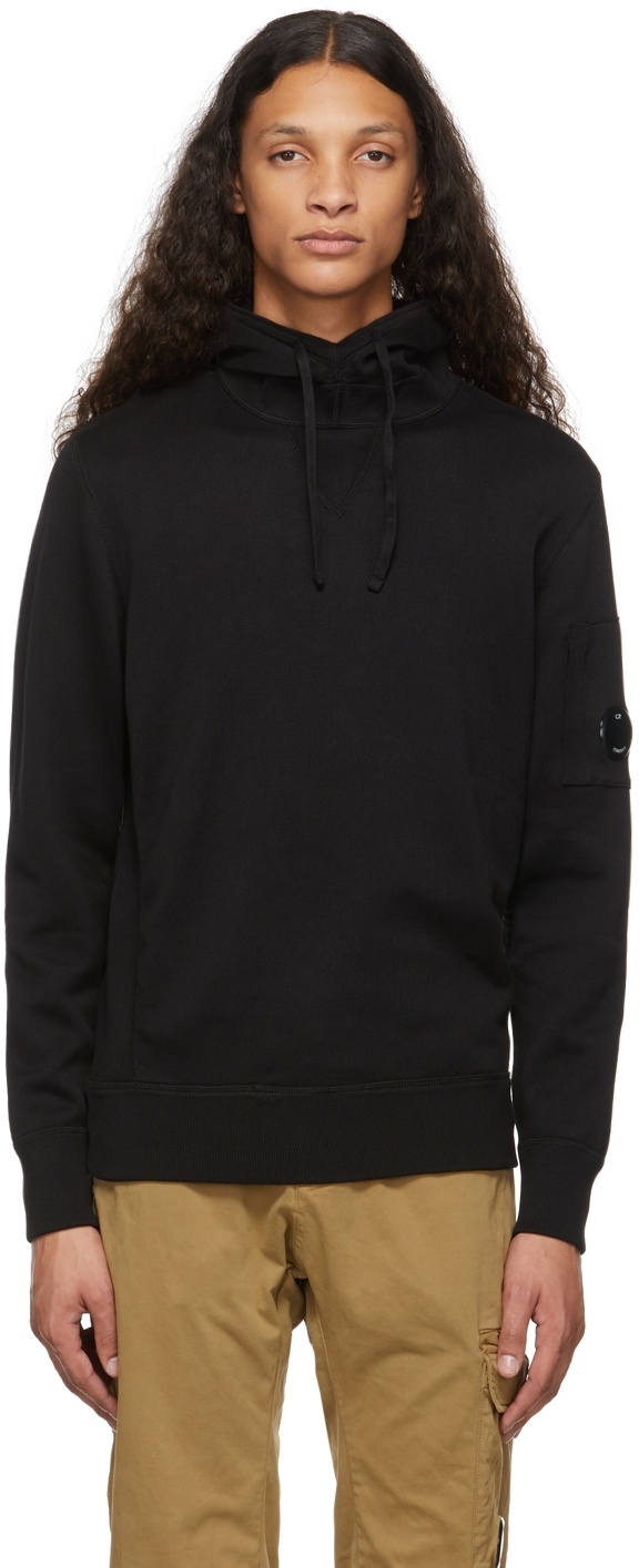 C.P. Company Black Knit Cotton Hoodie C.P. Company