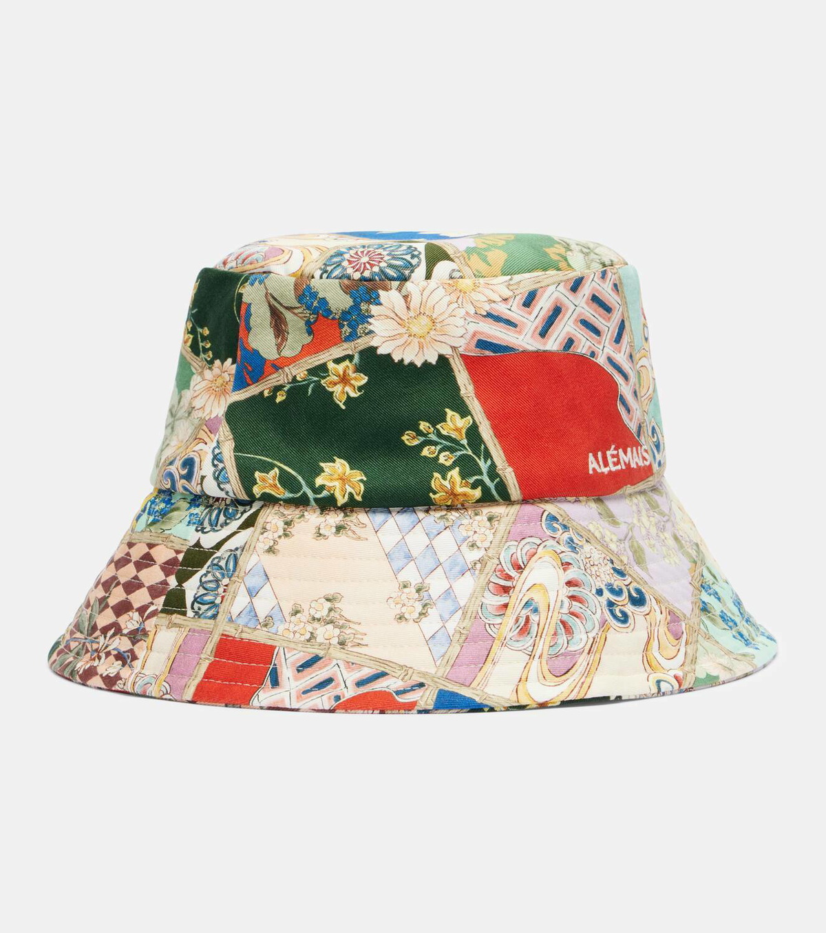 Alémais Bianca floral cotton drill bucket hat
