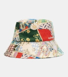 Alémais Bianca floral cotton drill bucket hat