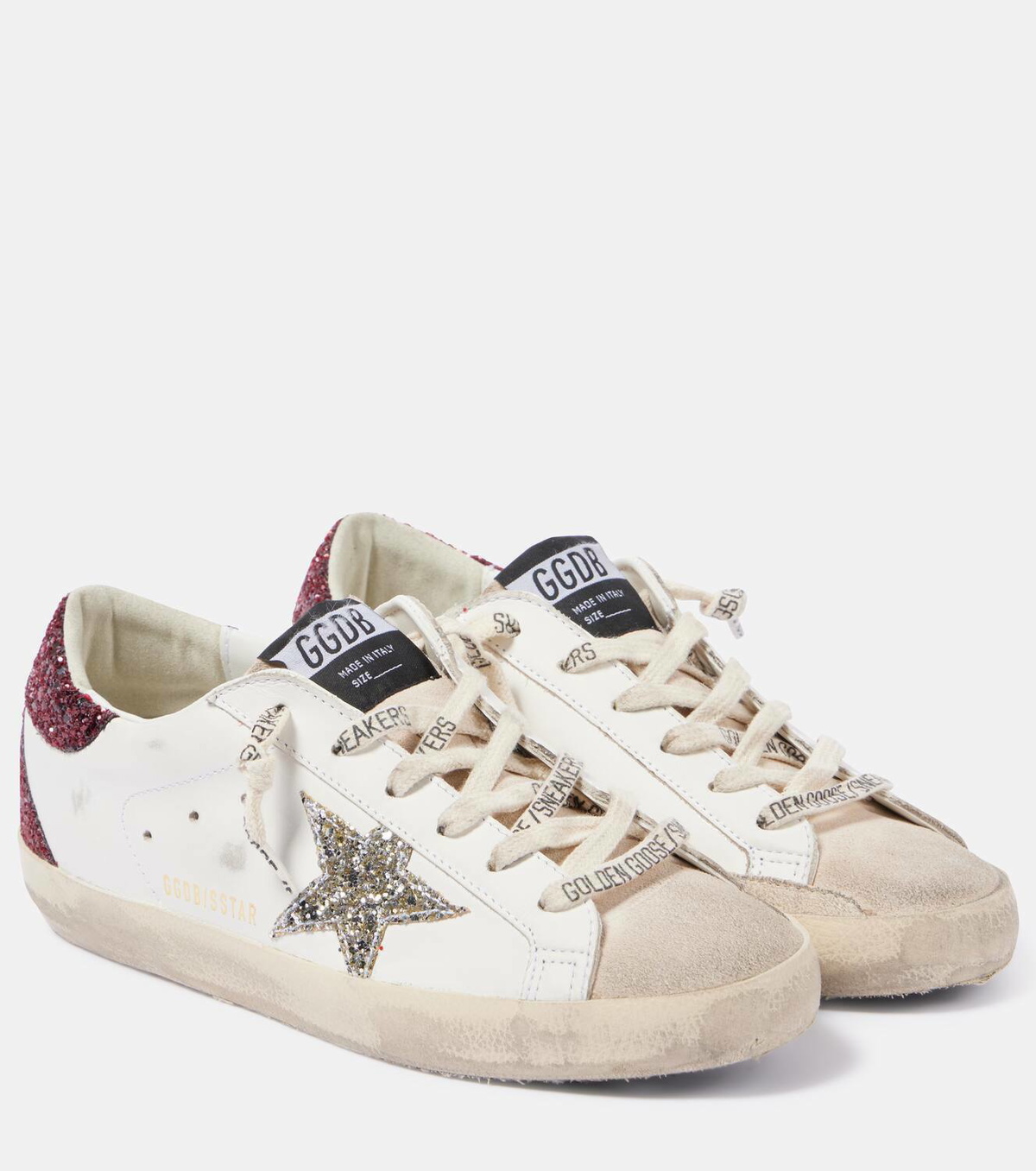 Golden Goose Super-Star embellished leather sneakers Golden