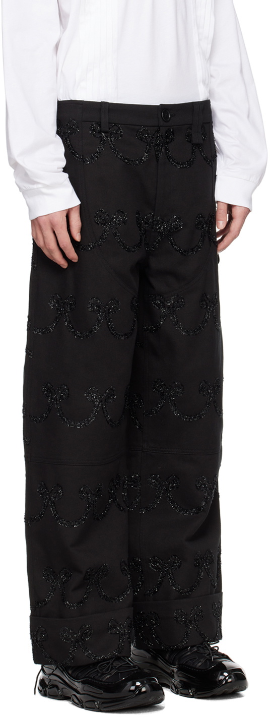 Simone Rocha Black Embroidered Jeans Simone Rocha