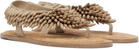 BALMAIN Beige Suede & Beads Sandals