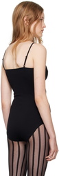 Swedish Stockings Black Barbro Rib Bodysuit