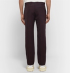 Balenciaga - Slim-Fit Checked Twill Trousers - Men - Claret